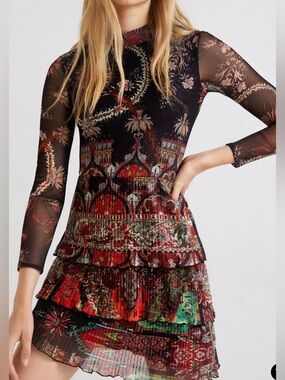 NWT Desigual by Mr Christian Lacroix Berlin Mini RARA Patterned Dress